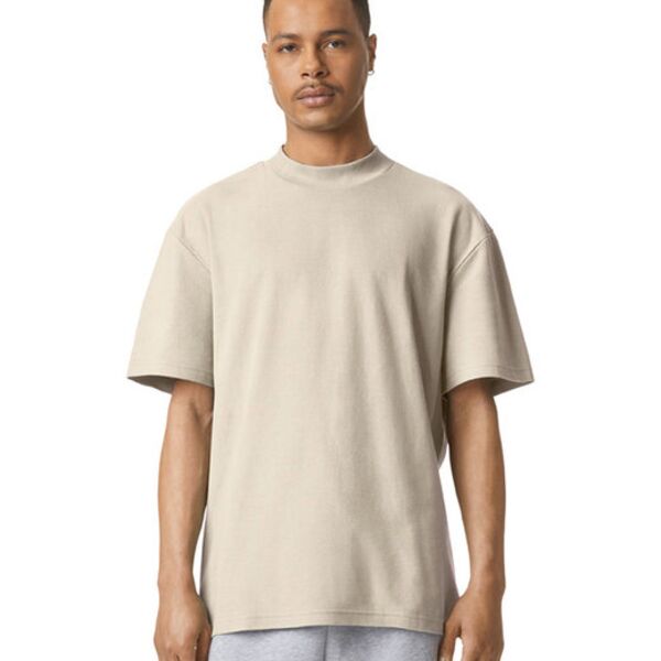 Pique Unisex Mockneck T-Shirt Thumbnail